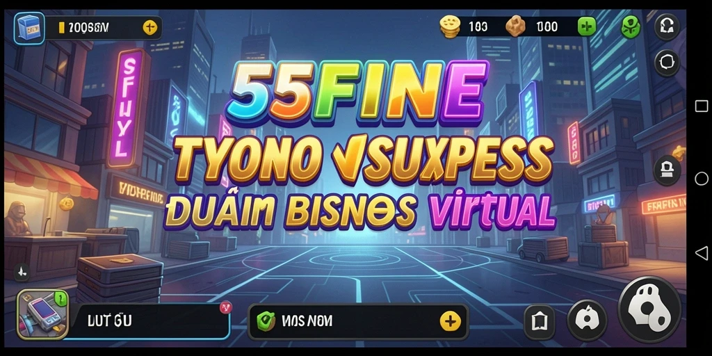 Screenshot gameplay menampilkan pengelolaan bisnis dalam 55FIVE.
