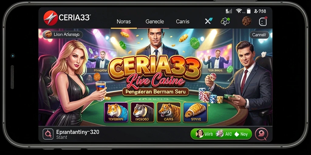 Tampilan utama gameplay Live Casino yang seru dan interaktif.