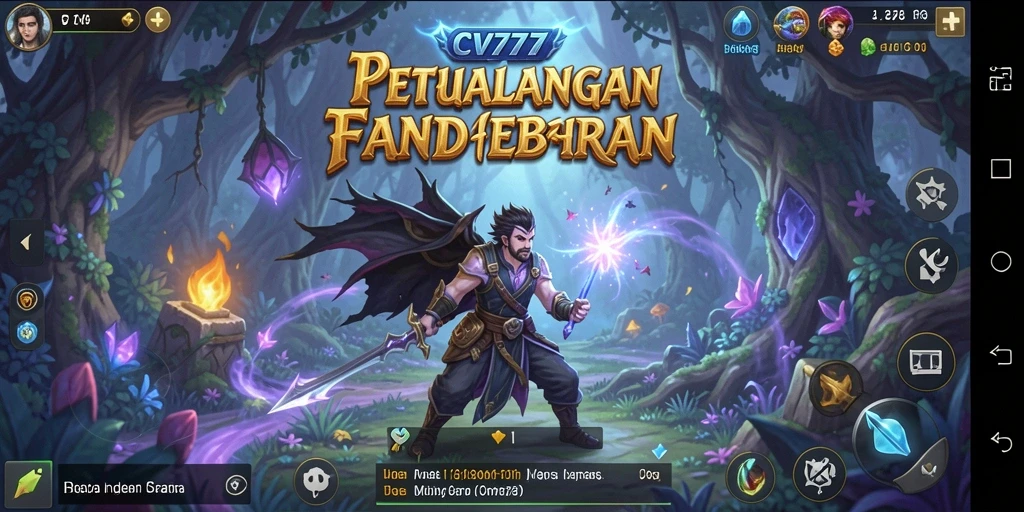 Tampilan gameplay epik dalam CV777 dengan karakter yang beragam.