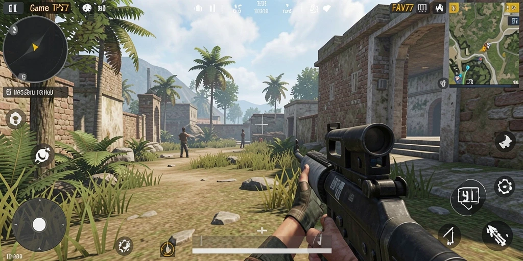 Tampilan gameplay menarik dari FAV77 dengan aksi TPS yang seru.