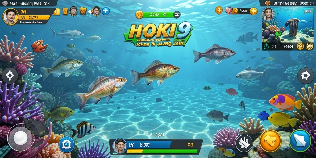 Gameplay seru HOKI9 dengan ikan beragam yang bisa ditangkap.