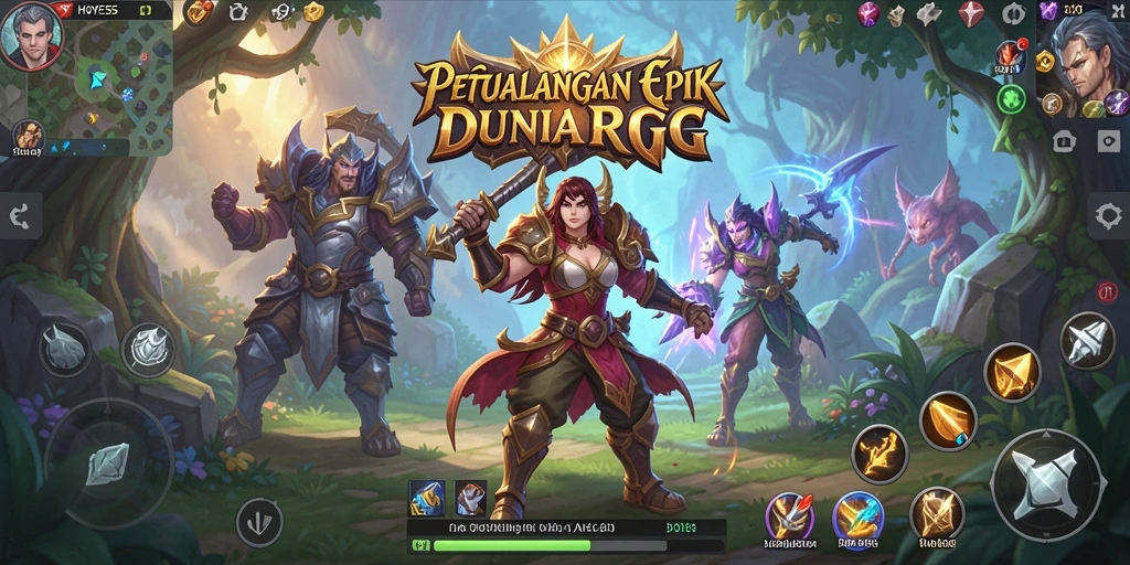 Screenshot gameplay HOYE55 yang menampilkan aksi petualangan RPG yang mendebarkan.