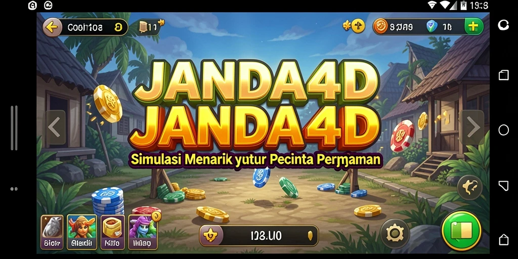 Tangkapan layar utama JANDA4D menampilkan gameplay simulasi yang mengasyikkan.