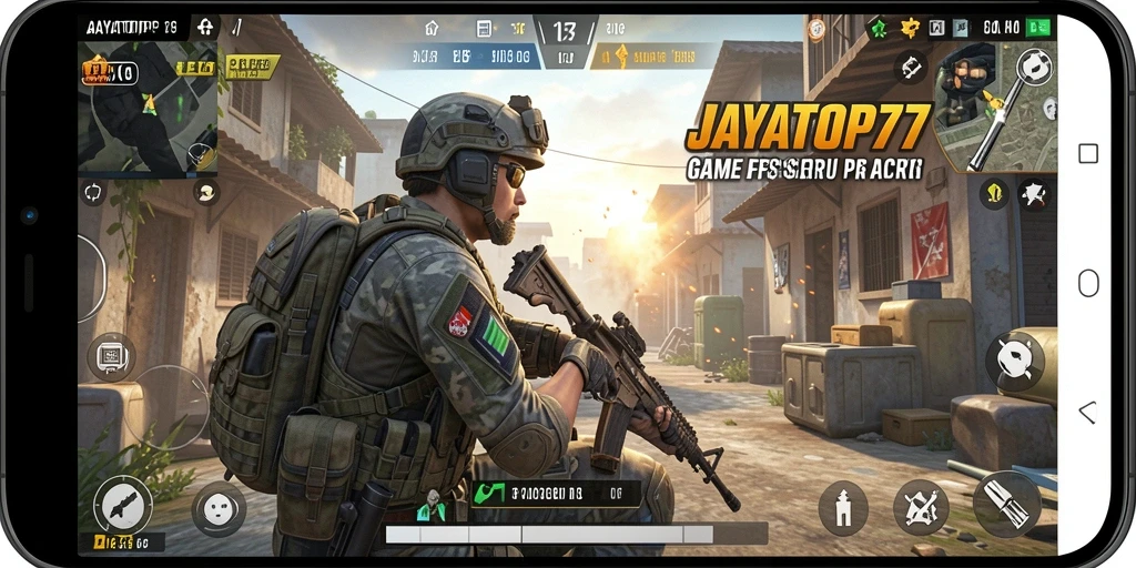 Screenshot utama JAYATOP77 menampilkan aksi tembak-menembak yang intens dan grafis memukau.