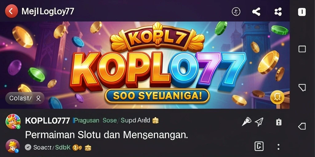 Screenshot gameplay KOPLO77 yang menampilkan slot penuh warna.