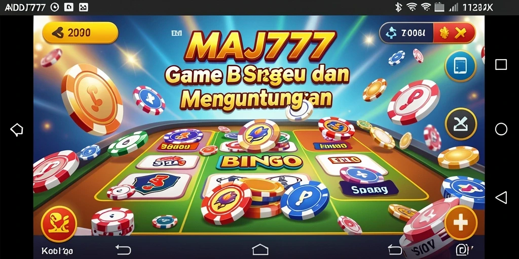 Screenshot gameplay MAJ777 menampilkan suasana Bingo yang penuh semangat.