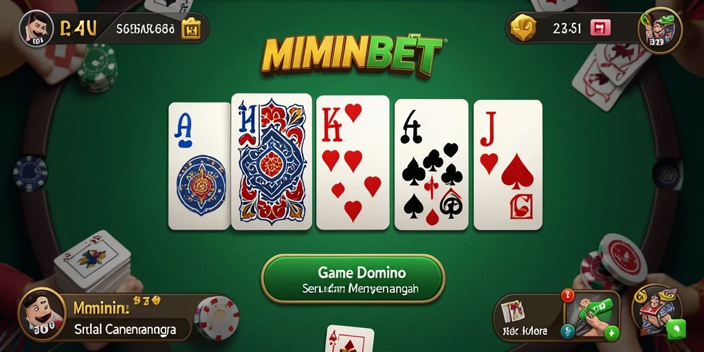 Tampilan gameplay mendebarkan dari MIMINBET yang menampilkan Domino.