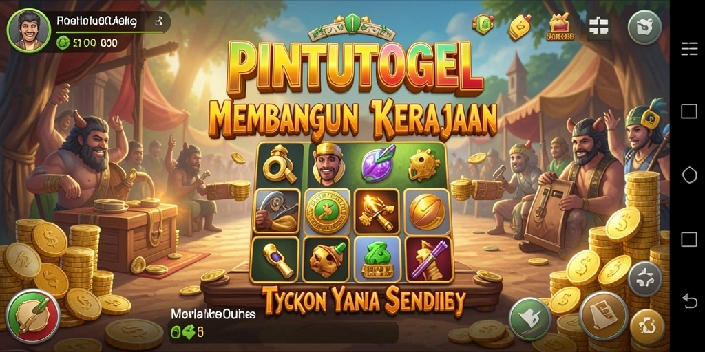 Tampilan gameplay seru dari PINTUTOGEL saat membangun kerajaan bisnis.
