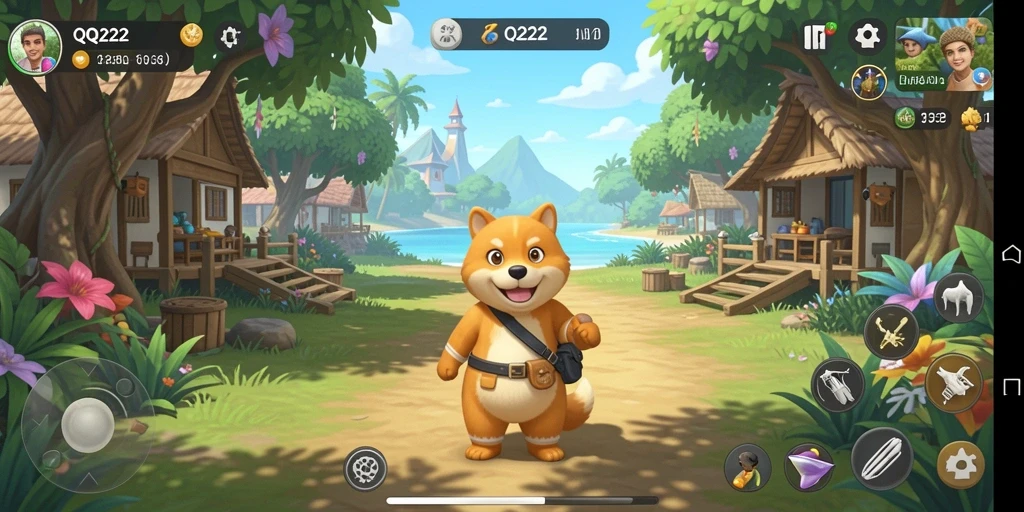 Screenshot menunjukkan aksi seru dalam permainan Casual QQ222.