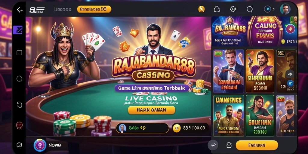 Tangkapan layar gameplay seru di RAJABANDAR88 Live Casino.