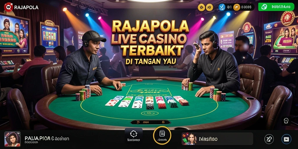 Tampilan gameplay Live Casino yang mendebarkan di RAJAPOLA.