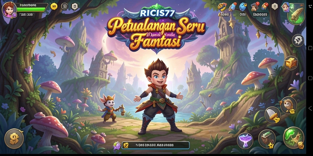 Tangkapan layar permainan RICIS77 menunjukkan aksi seru dalam petualangan.