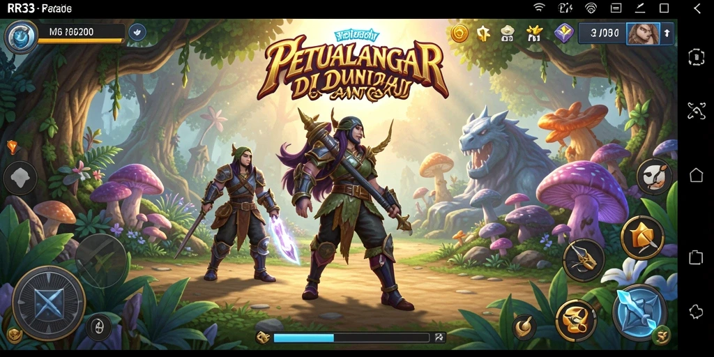 Tampilan gameplay RR33 yang menampilkan petualangan seru dan interaksi pemain.