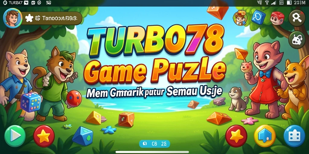 Screenshot gameplay TURBO78 yang penuh warna dan menantang.