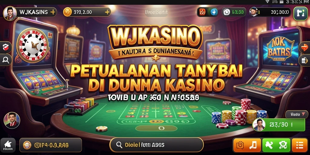 Tampilan gameplay <strong>WJKASINO</strong> yang menakjubkan dengan dunia kasino yang luas.