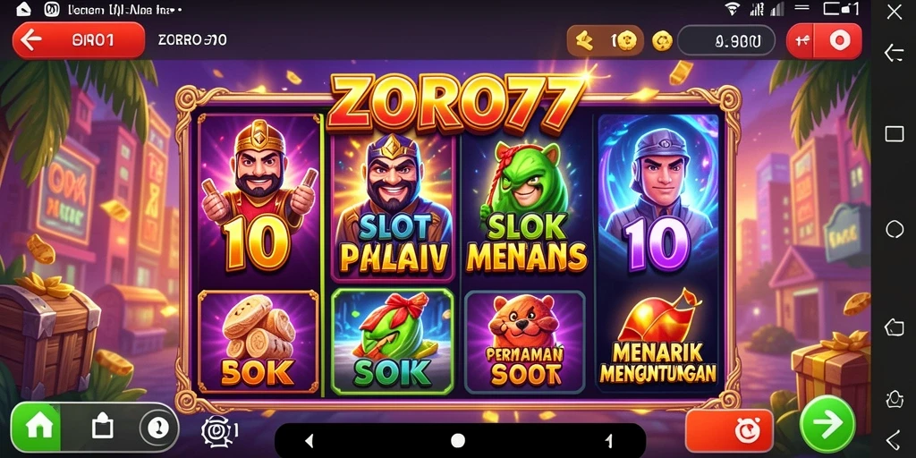 Tampilan gameplay Slot ZORO77 yang mengasyikkan